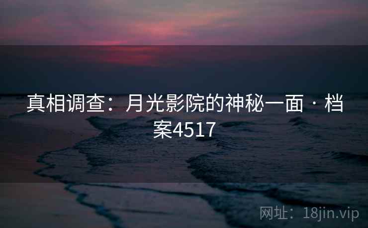 真相调查：月光影院的神秘一面 · 档案4517
