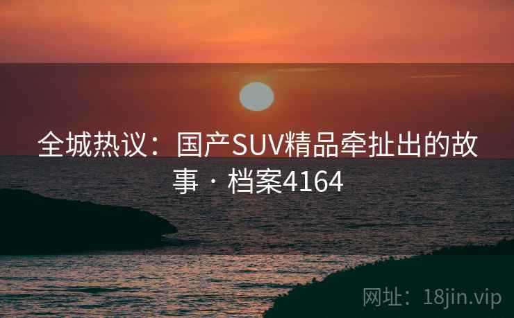 全城热议：国产SUV精品牵扯出的故事 · 档案4164