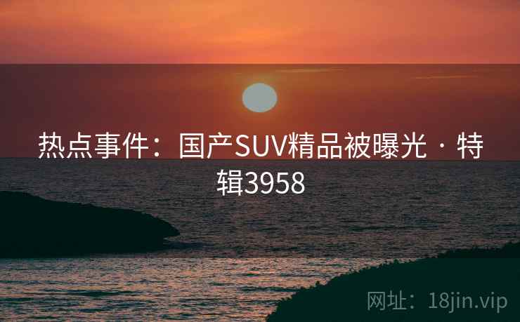 热点事件：国产SUV精品被曝光 · 特辑3958